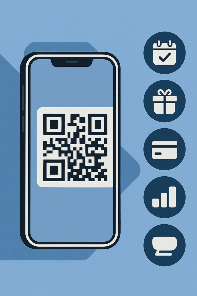 Capacidade de QR Codes em uso prático: smartphone escaneando qr code técnico para pagamento, recompensa e analytics.