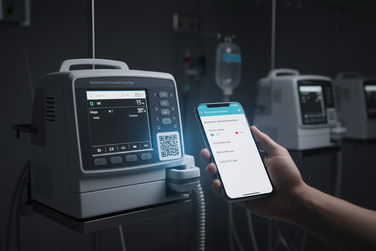 Clinical asset tracking using QR codes in healthcare for devices and maintenance