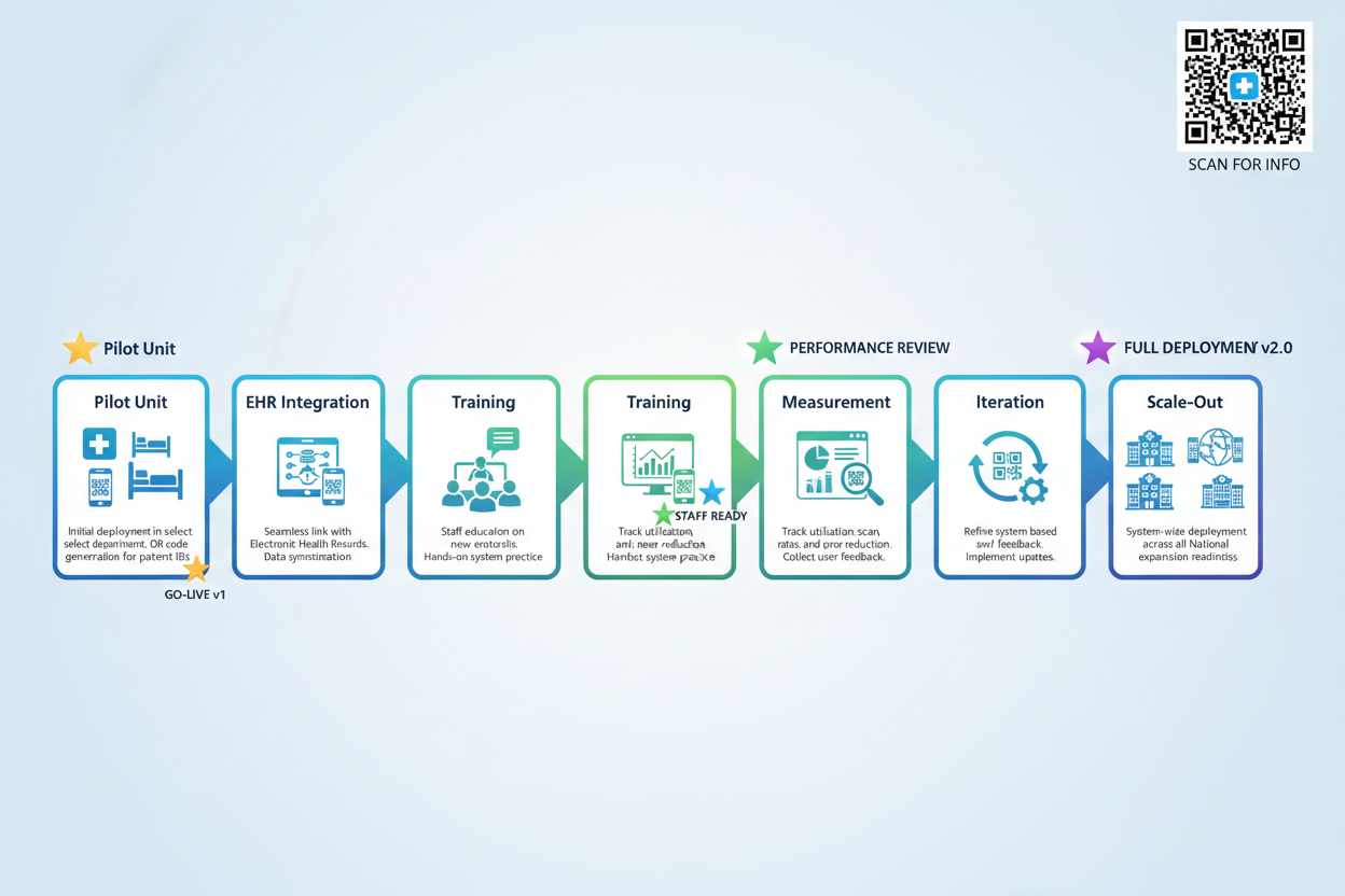 Implementation blueprint for QR codes in healthcare from pilot to scale