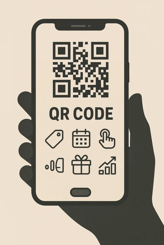Product packaging with QR code connecting to digital experiences