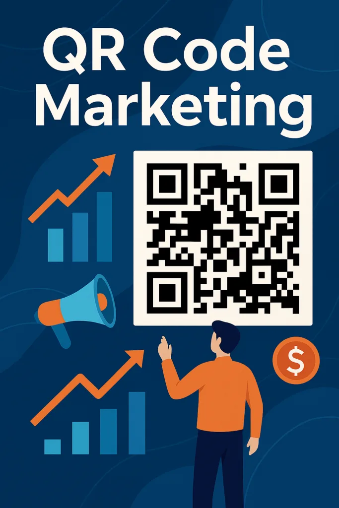 Exemplo de QR Code Marketing aplicado em campanhas com smartphone e elementos visuais