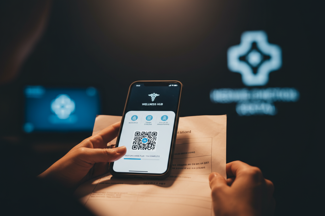 Patient onboarding and discharge education via QR codes in healthcare