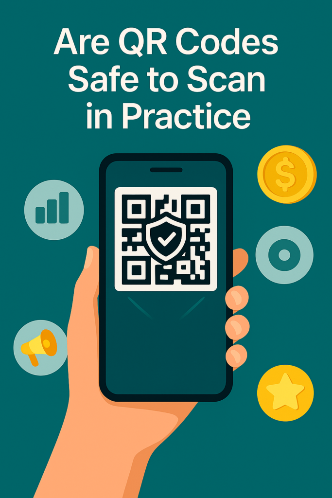 QR Codes Safe Hand Holding Mobile