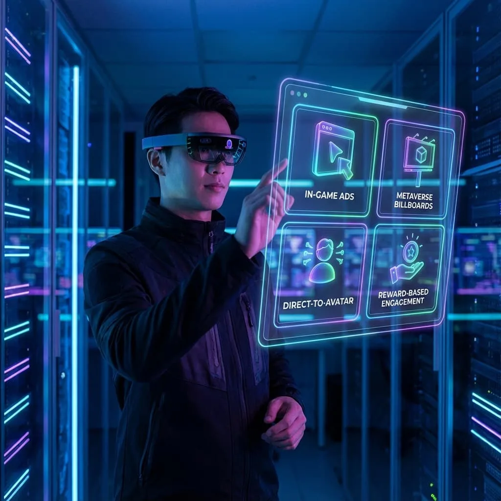 Holograma de canales de marketing del futuro