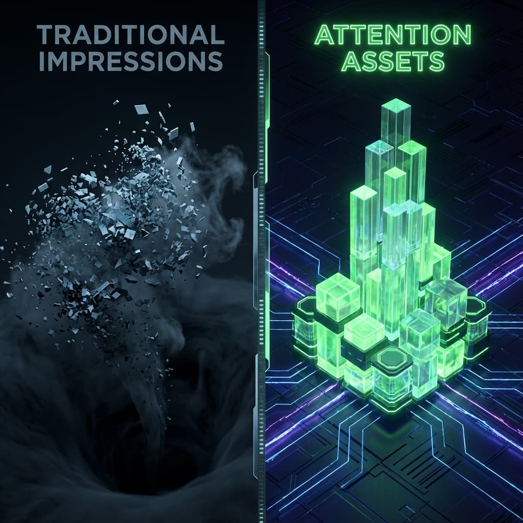 Model comparison of ephemeral impression data vs durable user intelligence.