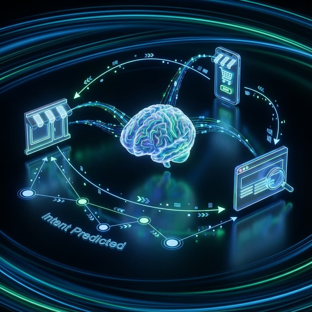 AI predicted customer journey across multiple channels