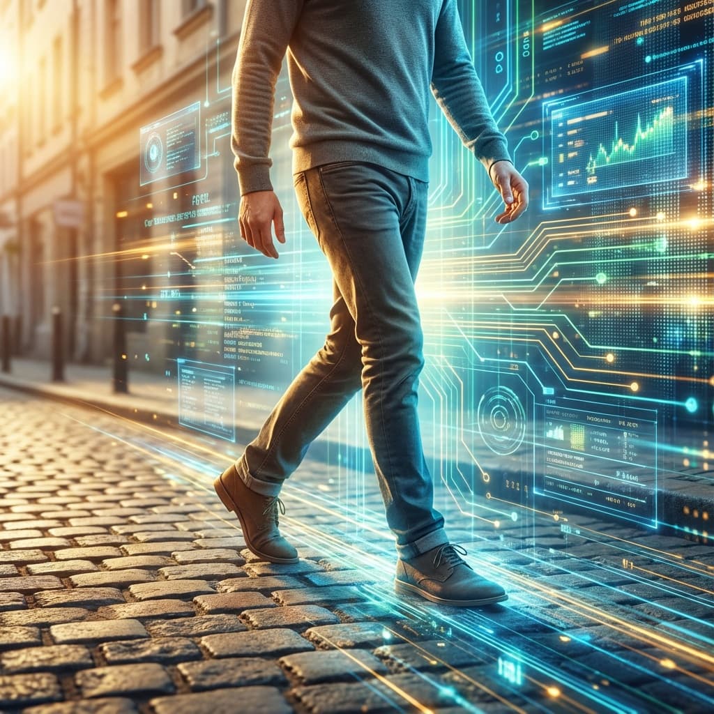 Customer stepping between physical and digital environments