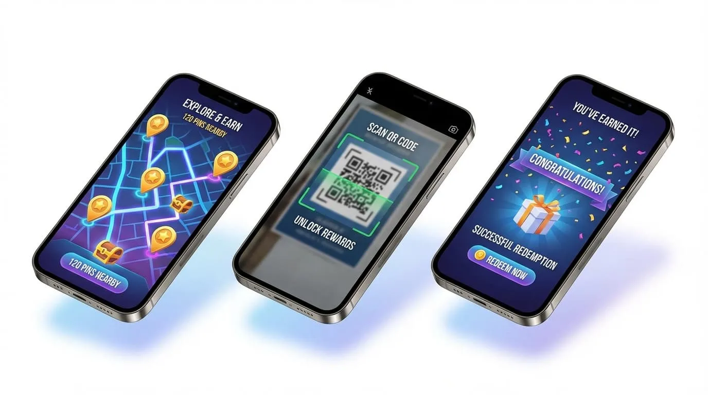 Interfaz de la app VISU paso a paso: desde el descubrimiento de campañas hasta el canje de recompensas