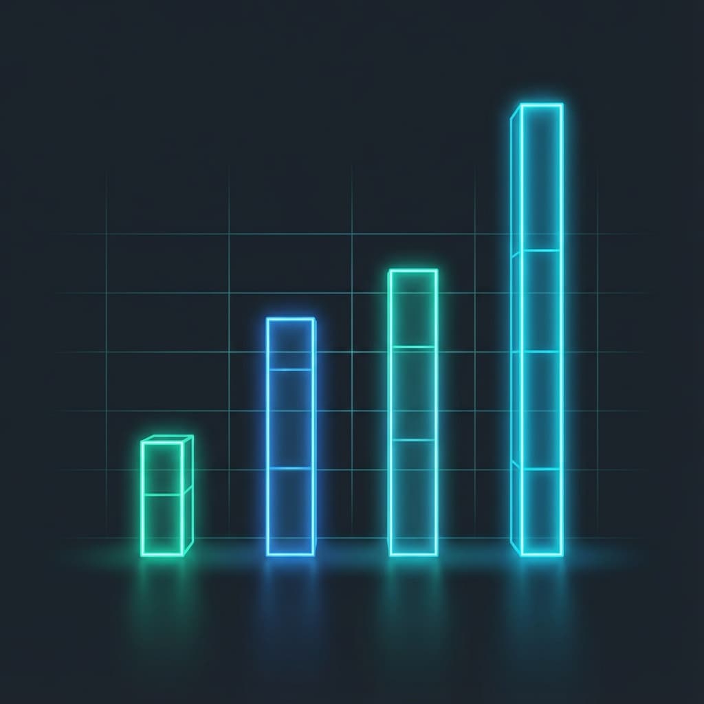 Graph showing potential VISU commissions growing with active referred user base.