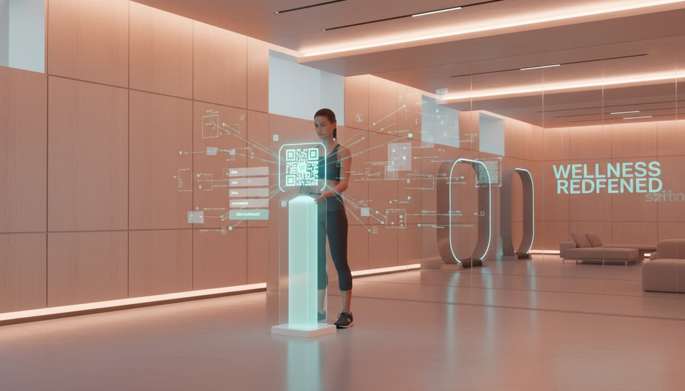 client submitting information through mobile qr form in facility