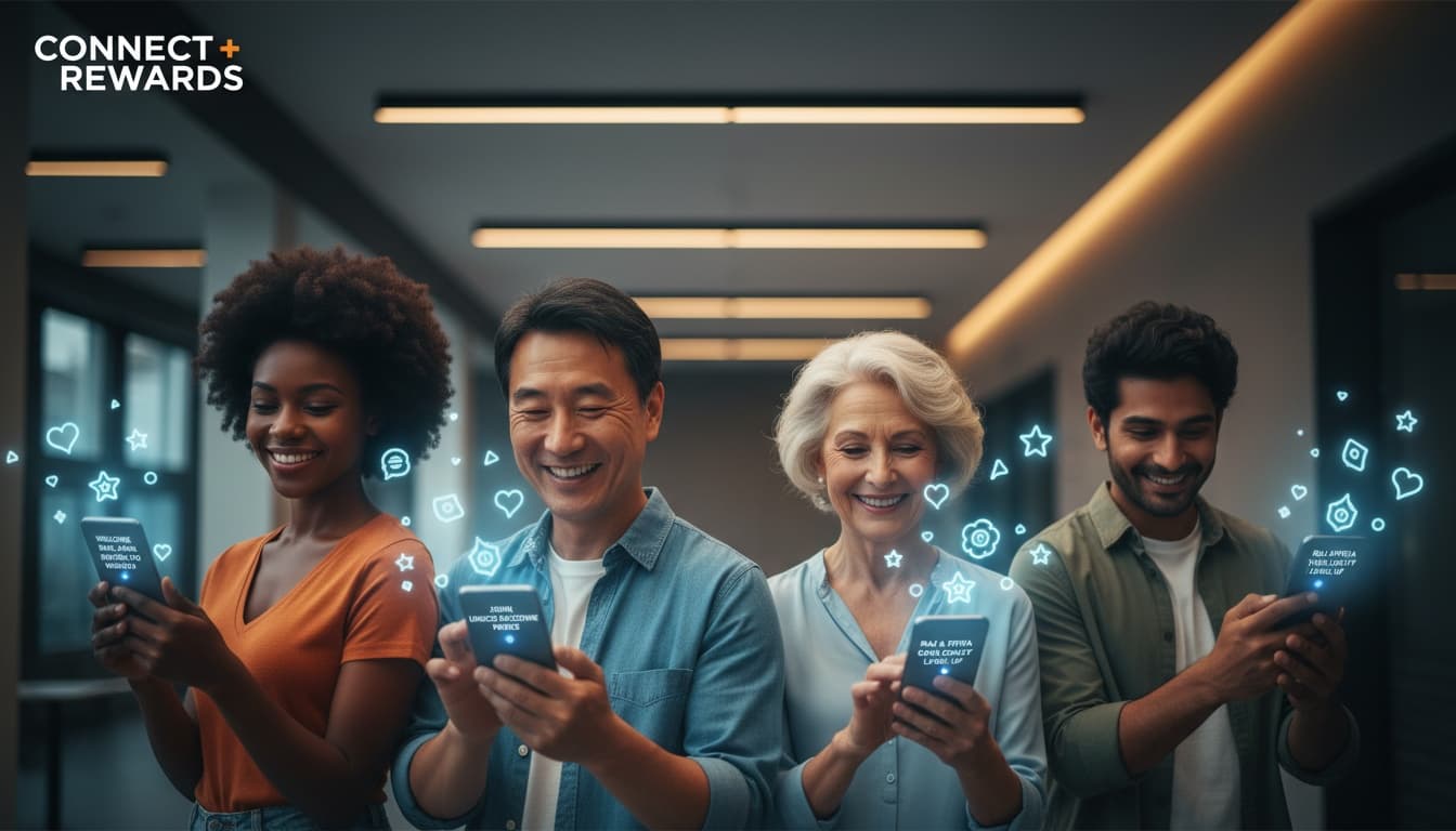 E-commerce customers receiving personalized messages and rewards that build emotional loyalty