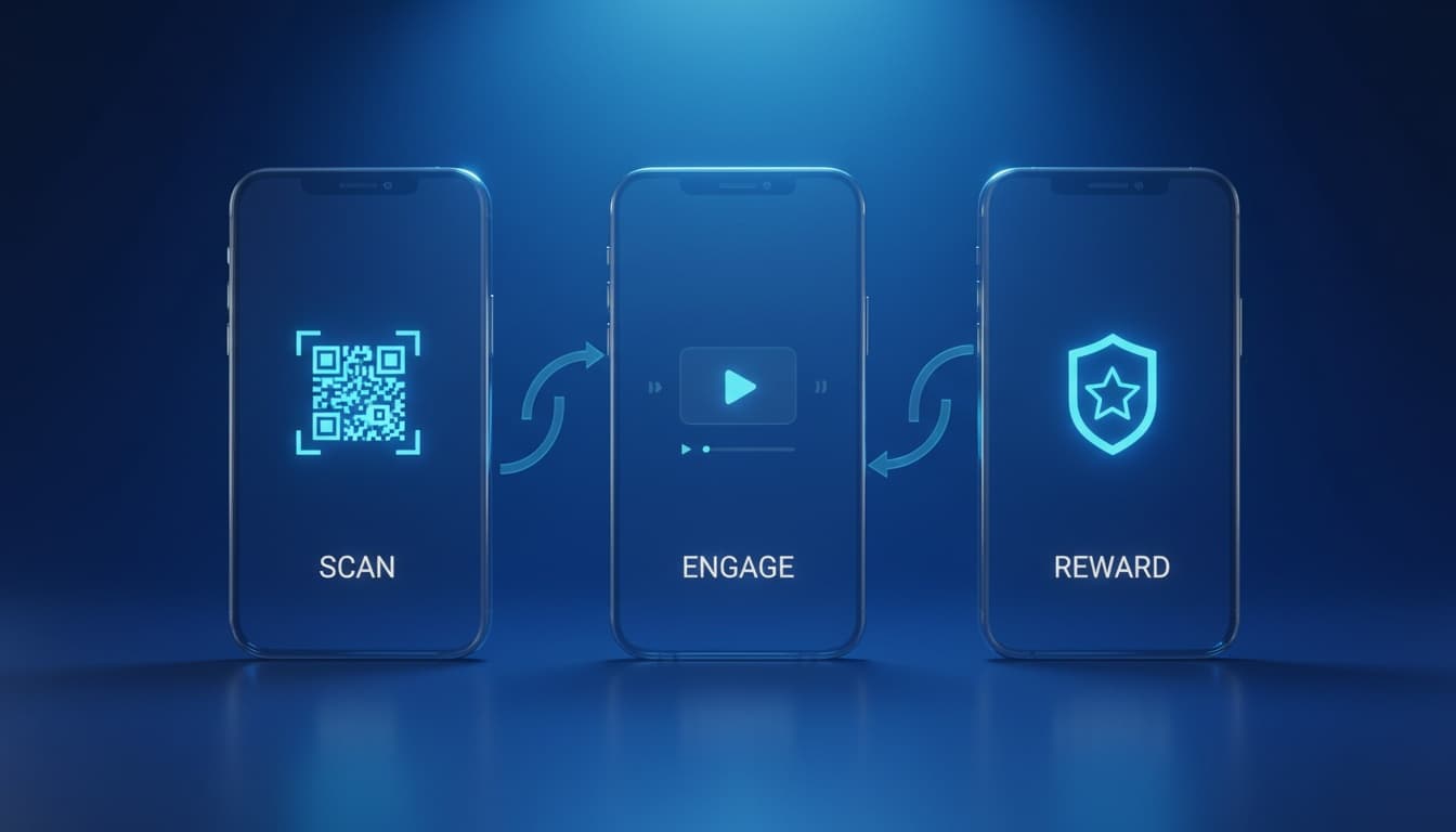 VISU ecosystem flow from scan to reward and analytics