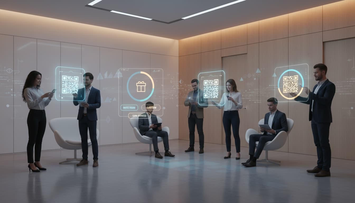 clients sharing service referrals through qr codes and rewards