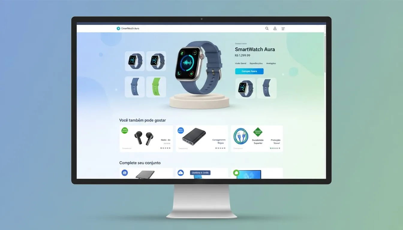 Shopify product page with personalized recommendation widgets and complementary items