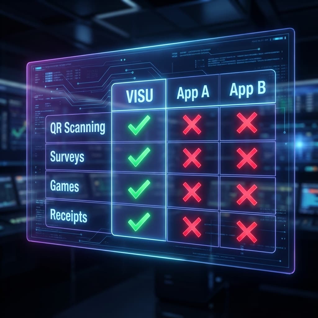 Comparison Matrix of Reward Apps Features