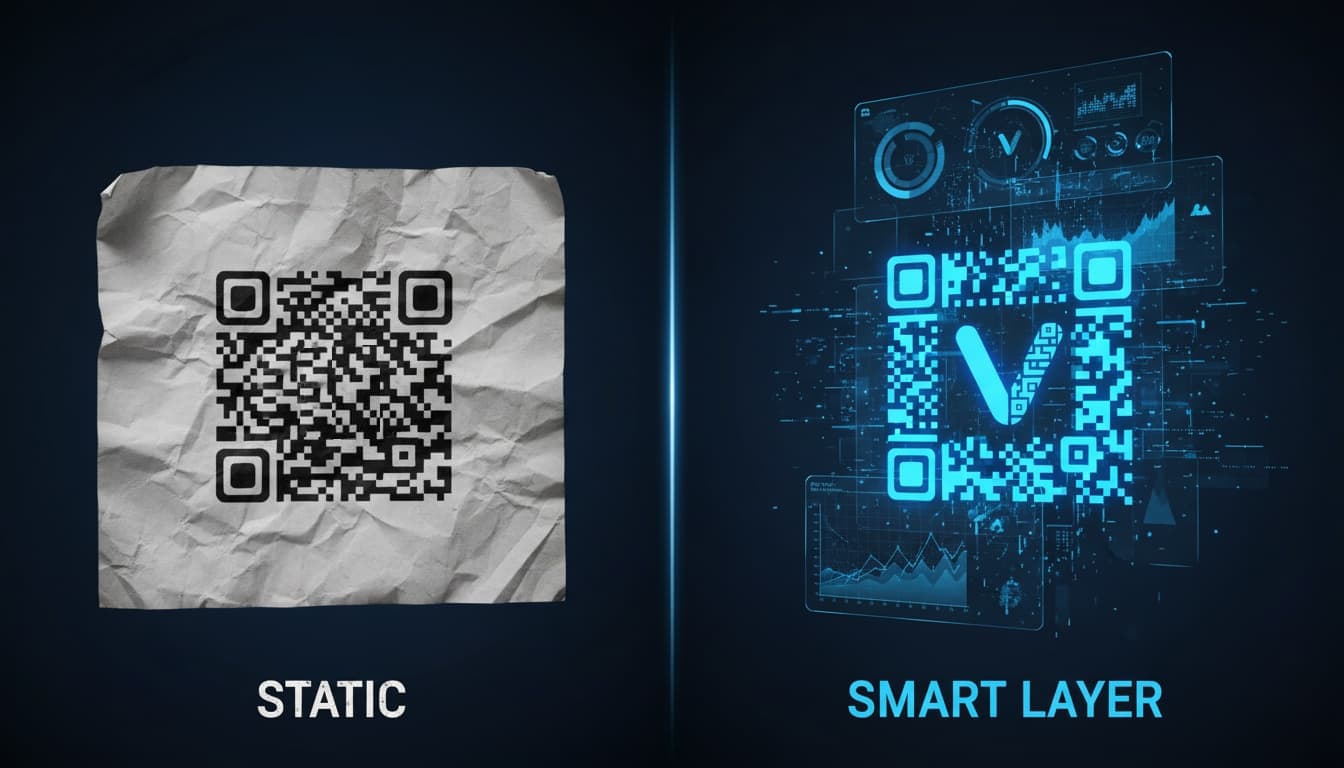Comparison between VISU smart layer and standard QR codes