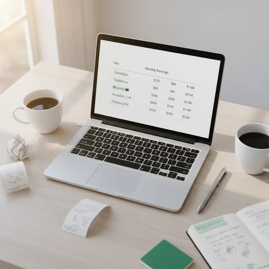 Comparison chart of best receipt scanning apps showing earnings and payout thresholds