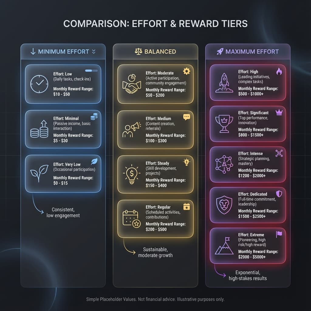 Recommended cashback app stack showing minimum, balanced, and maximum effort combinations