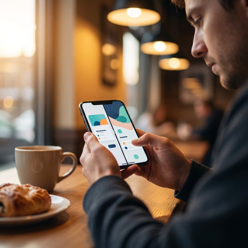 Tela dividida mostrando avaliações do Google Maps e interface do Reclame Aqui