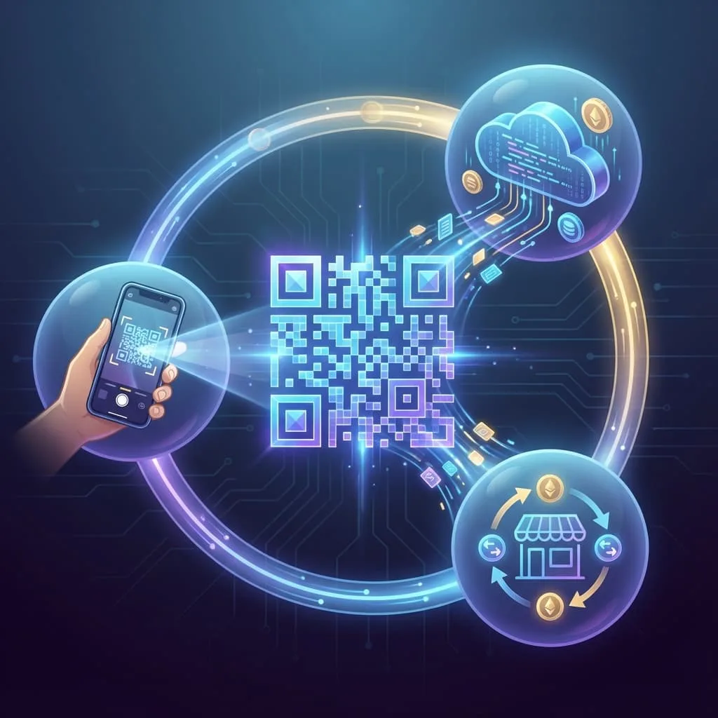 Persona escaneando un código QR en el empaque de un producto y recibiendo recompensas instantáneas en su smartphone