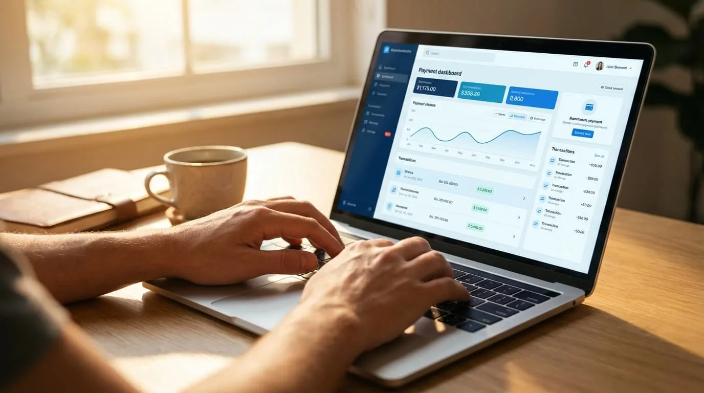 Earning money from home on laptop