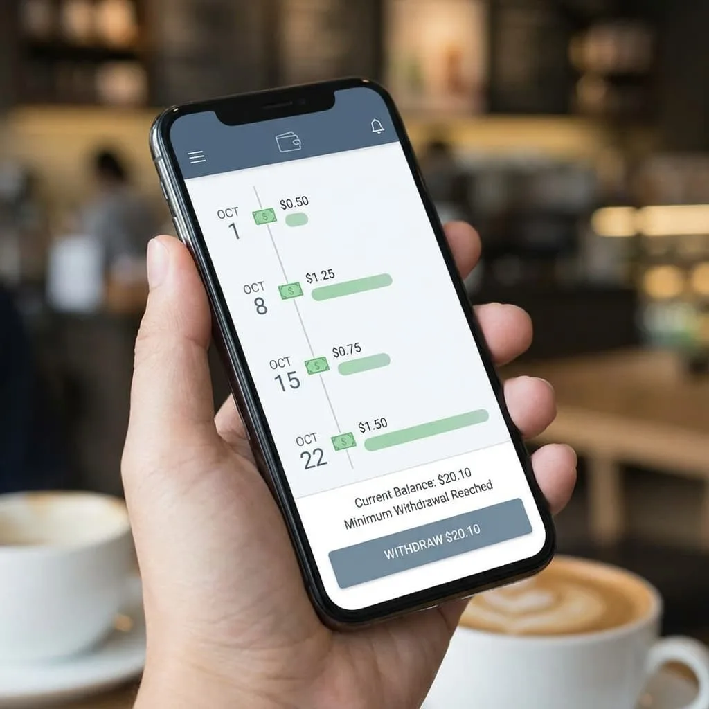 Ibotta payout timeline showing verification and withdrawal process