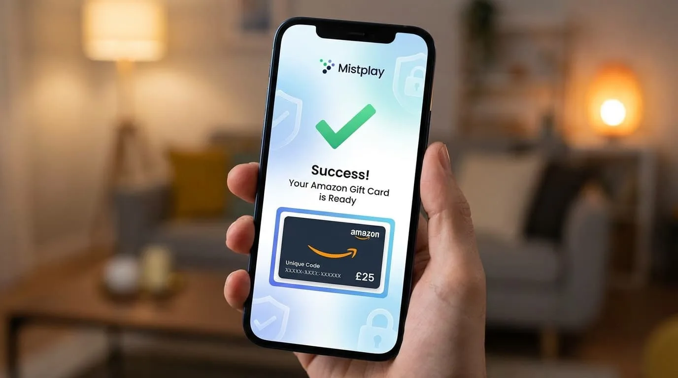 Mistplay gift card payout confirmation showing successful redemption