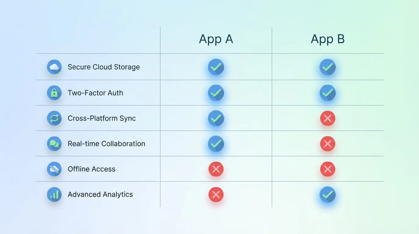 Feature comparison table between Mistplay and Swagbucks