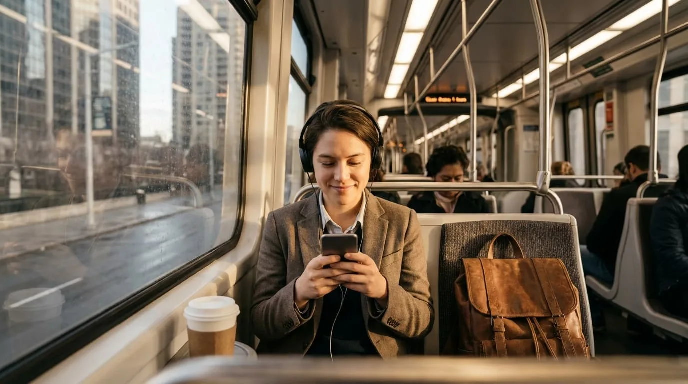 Earning money on phone during commute