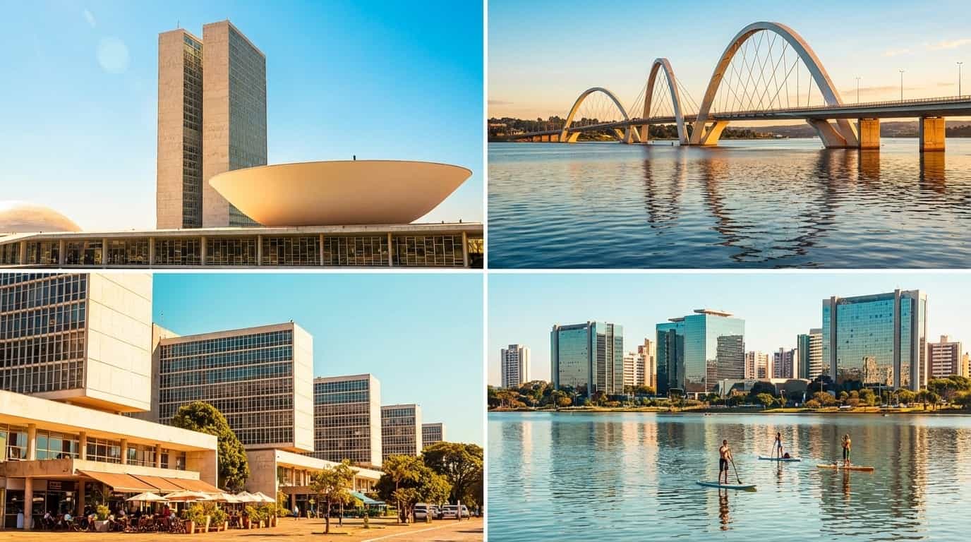 Bairros de Brasília onde o VISU está disponível incluindo Asa Sul Asa Norte e Lago Sul