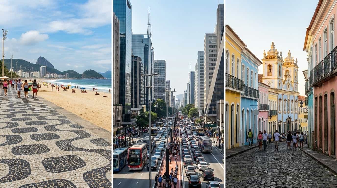 Cidades brasileiras onde o VISU está disponível incluindo Rio São Paulo e Salvador