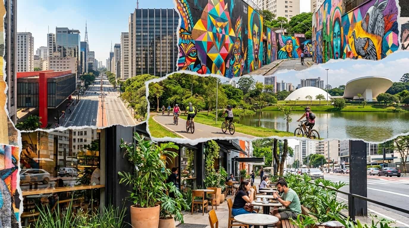 Bairros de São Paulo onde o VISU está disponível incluindo Jardins Pinheiros e Vila Madalena