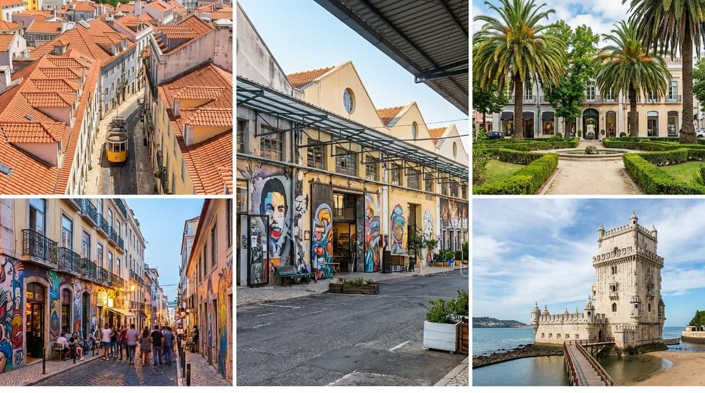 Bairros de Lisboa onde o VISU está disponível incluindo Bairro Alto Alfama e Príncipe Real