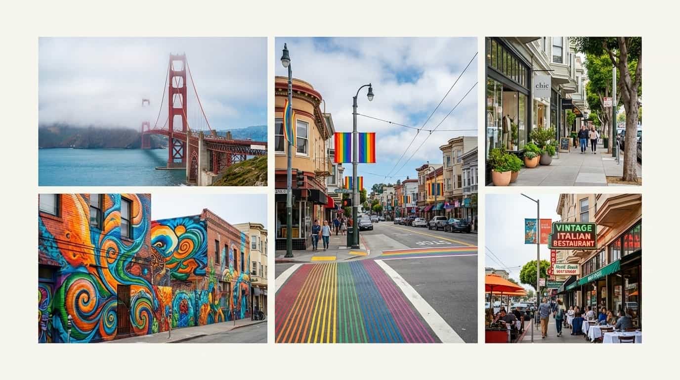 Bairros de São Francisco onde o VISU está disponível incluindo Mission Castro e Hayes Valley