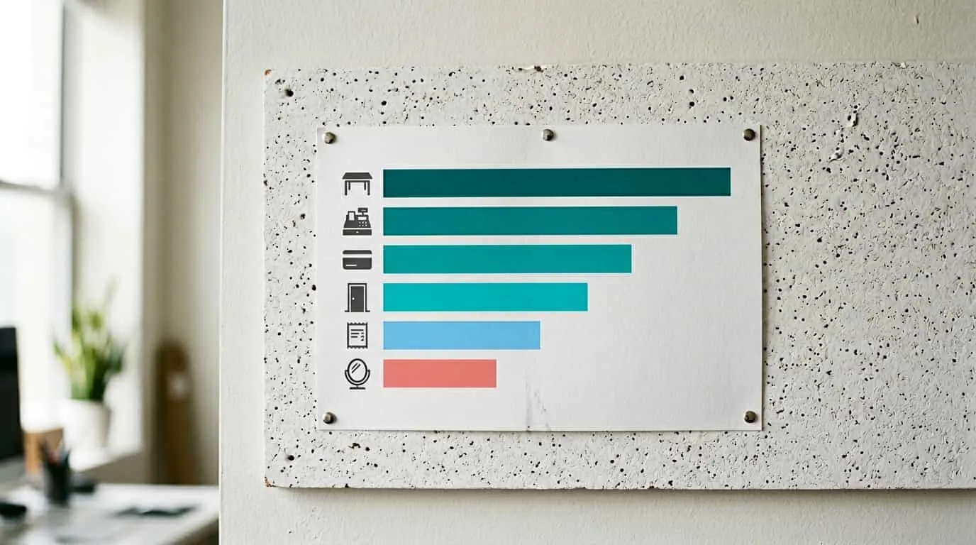 Bar chart comparing scan rates of QR code placements from table edge at 78 percent to bathroom at 6 percent
