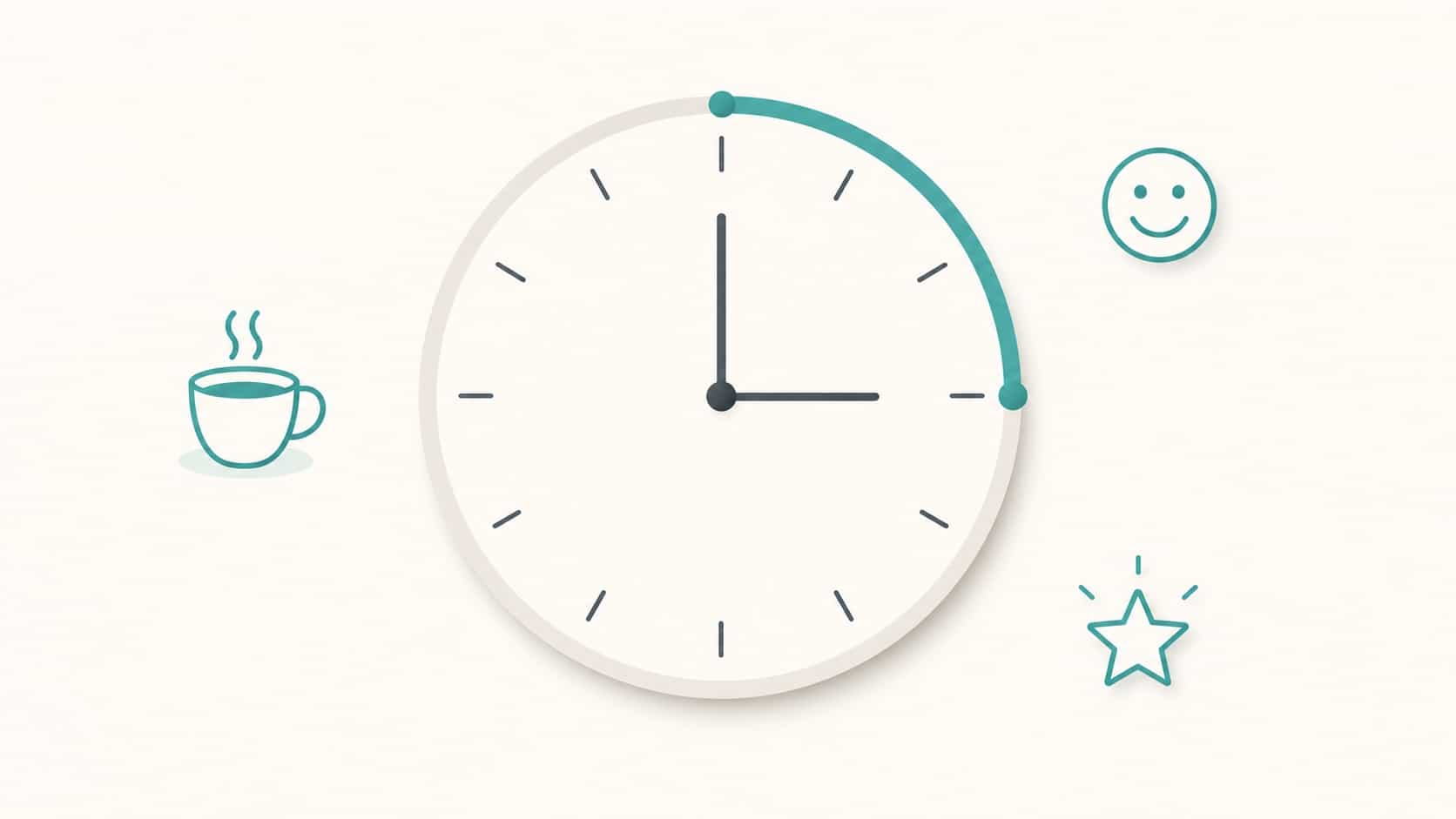 Clock graphic showing the optimal time window to ask a customer for a Google review after a positive experience