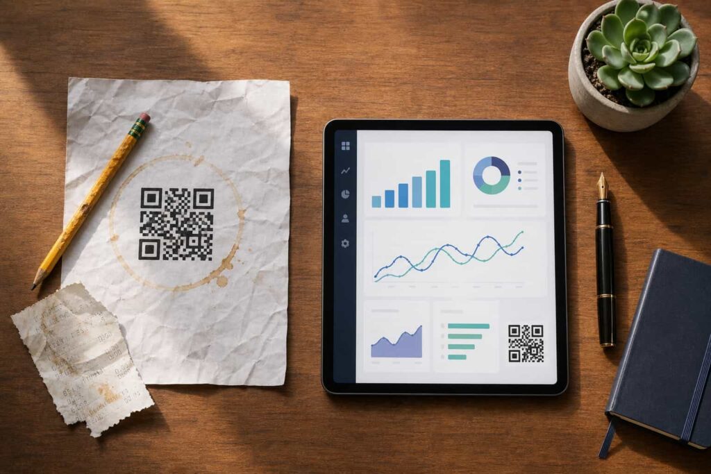 VISU vs Geradores de QR Estático: Por Que Uma Imagem Grátis Não É a Mesma Coisa Que um Canal de Marketing