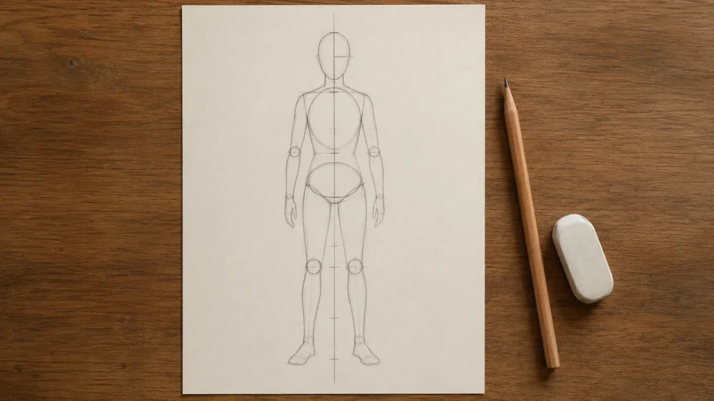 Como desenhar uma pessoa: o método da contagem de cabeças