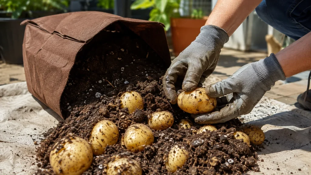 Cómo plantar papas en maceta: enterrar, aporcar, volcar, comer