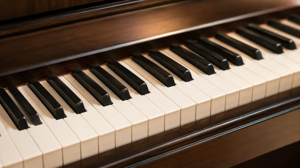 Notas do piano no teclado: o quadro com nomes e o padrão que o explica