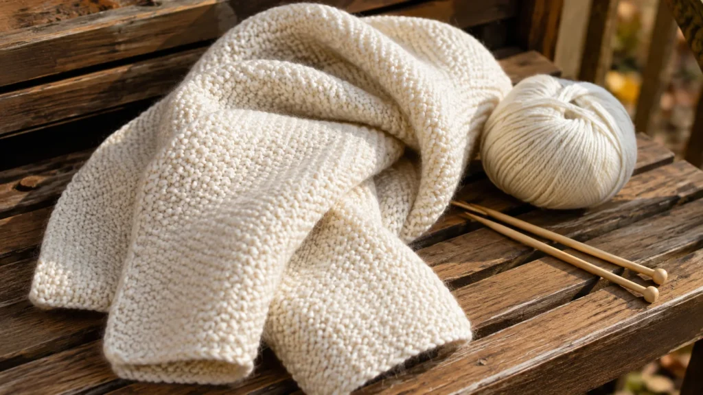 How to Knit a Scarf for Beginners: One Row, Repeated, Done