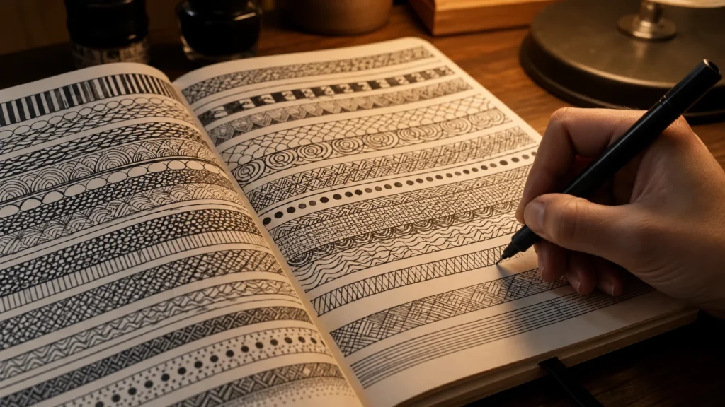 16 patrones fáciles de dibujar, del primer trazo a la mandala