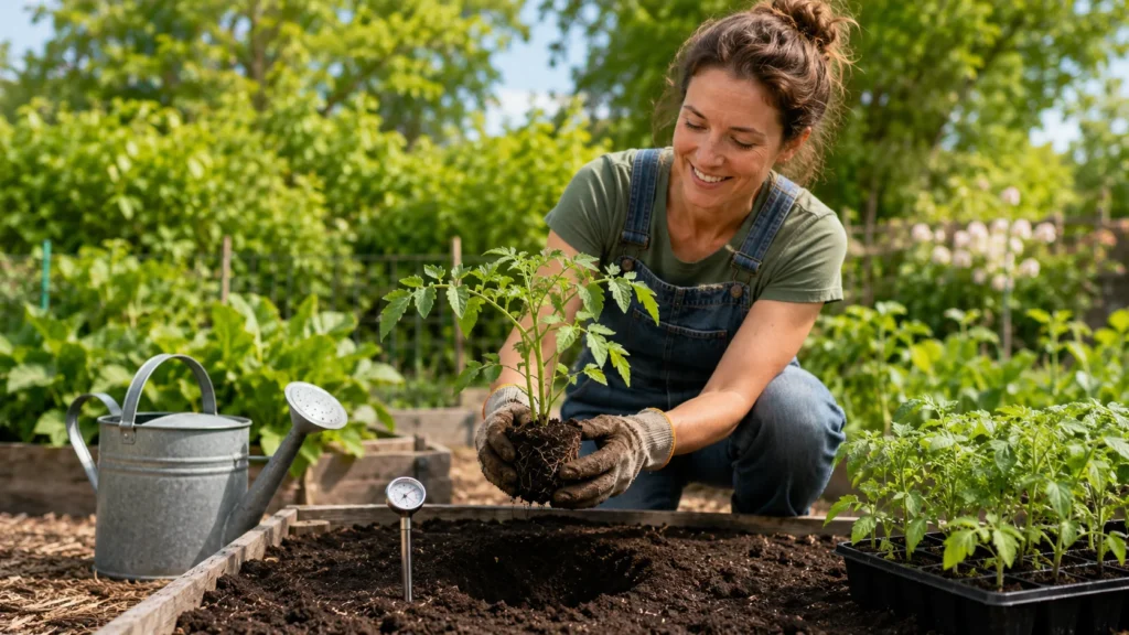 Cuándo plantar tomates: zonas, heladas y la prueba del suelo