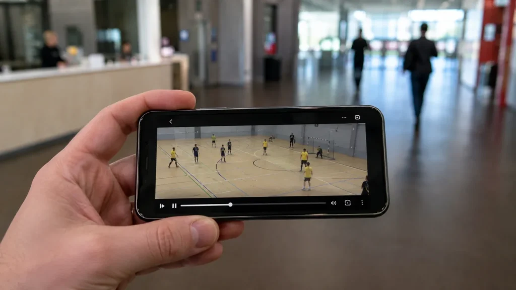 Marca de la cancha en cada clip
